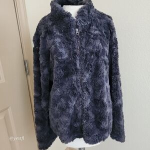 Dylan True Grit zip up faux fur jacket XL